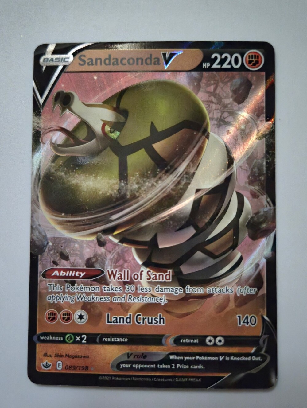 Sandaconda V #89 Pokemon Chilling Reign